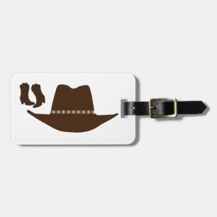 Western Cowboy Luggage Tag