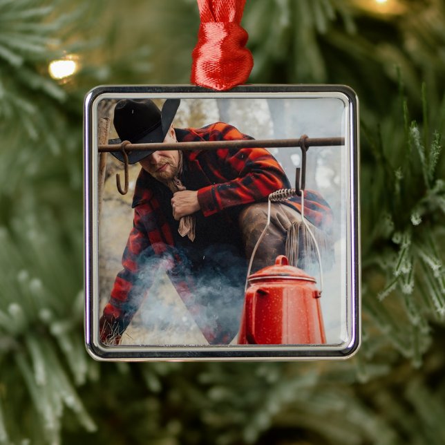 Western Cowboy   Metal Tree Decoration (Tree)
