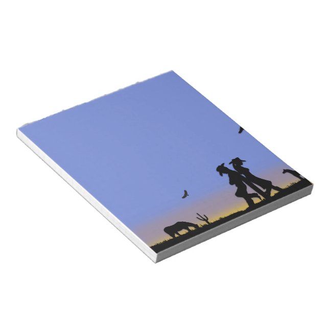 Western Cowboy Notepad (Angled)