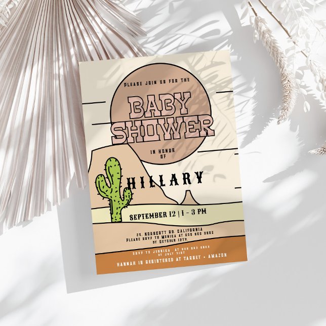 Western Cowboy Pastel Gender Neutral Baby Shower Invitation (Creator Uploaded)