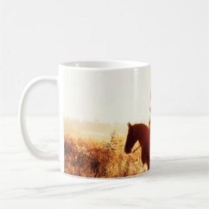 Western - cowboy portrait with USA flag Coffee Mug