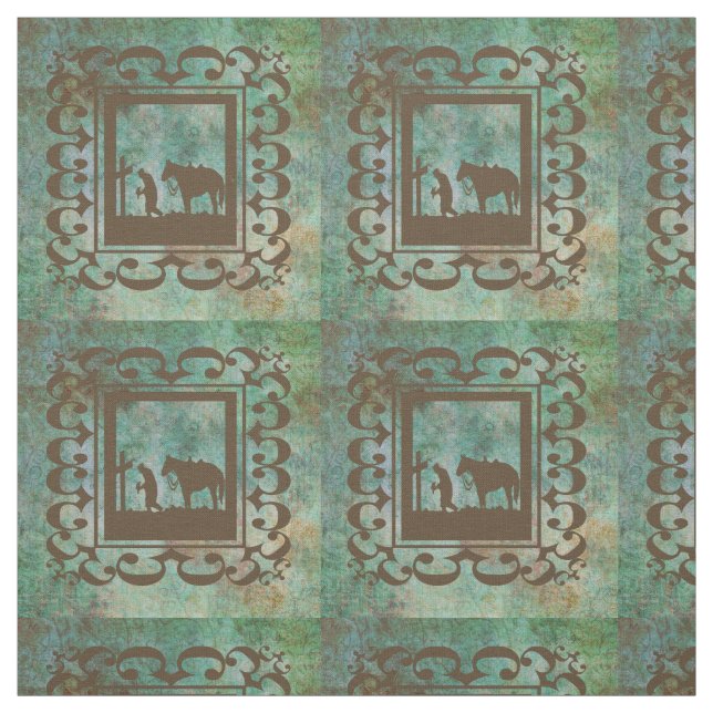 Western Cowboy Prayer Design Fabric (Swatch)