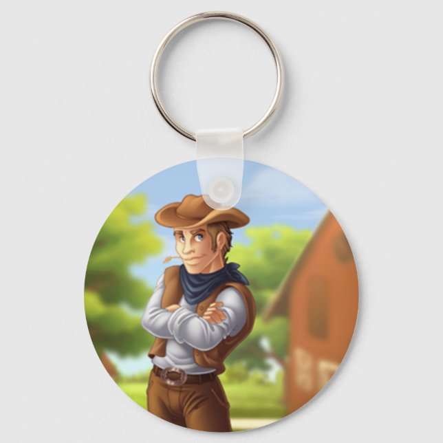 Western Cowboy Promotional Key Ring (Front)