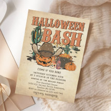 Western Cowboy Pumpkin Halloween Bash Party 