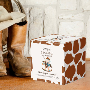 Western Cowboy Rocking Horse Boy Baby Shower  Favour Box