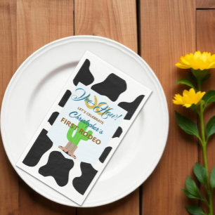 Western Cowboy Rodeo Birthday Napkin
