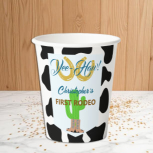 Western Cowboy Rodeo Birthday Paper Cups