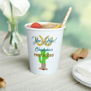 Western Cowboy Rodeo Birthday Paper Cups