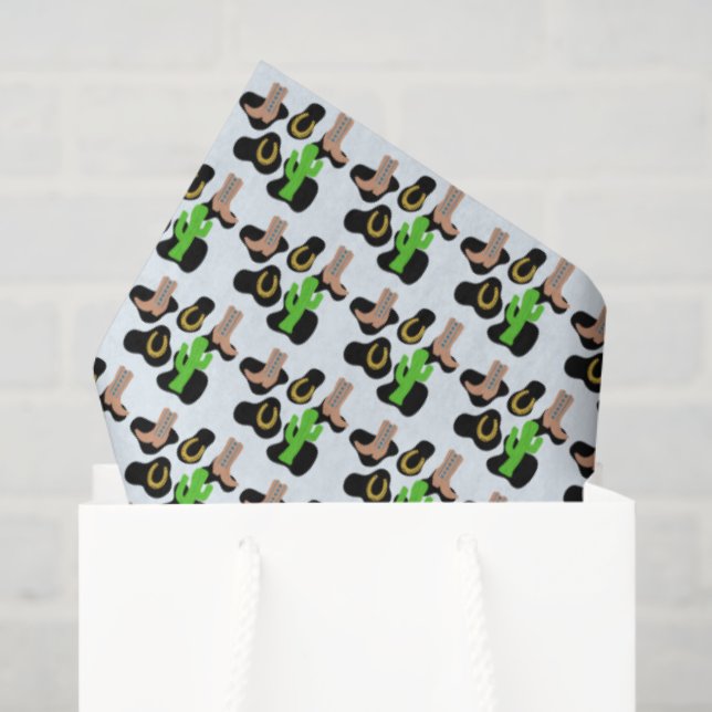 Western Cowboy Rodeo Birthday Tissue Paper (Gift Bag)