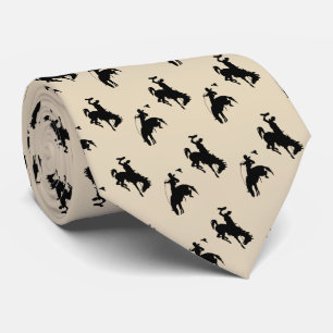 Western Cowboy Rodeo Bronc Riders Necktie