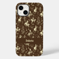 Western Cowboy Rodeo Personalised Dark Brown