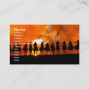 Western Cowboy Rodeo Roundup Wild West Business Ca Business Card