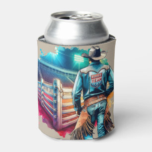 Western Cowboy Rodeo Team at Arena Can Cooler