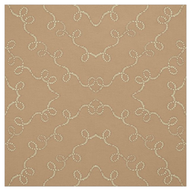 Western Cowboy Rope Lasso Print Fabric (Swatch)