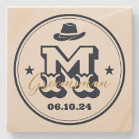 Western Cowboy Rustic Monogram Best Man Groomsmen