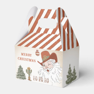 Western Cowboy Santa Christmas  Favour Box