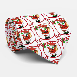 Western Cowboy Santa Christmas Tie