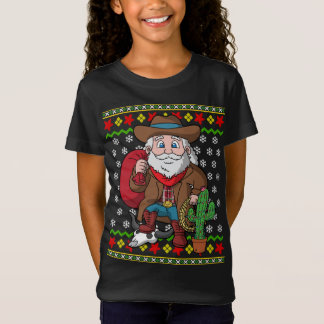 Western Cowboy Santa Claus Ugly Christmas Sweater 