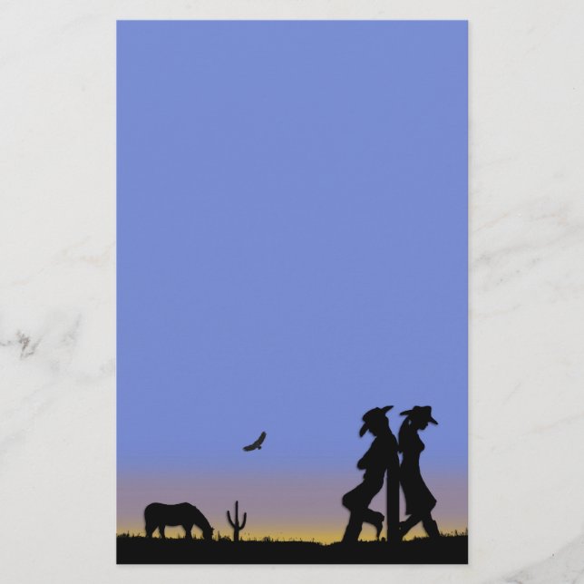 Western Cowboy Stationery (Front)