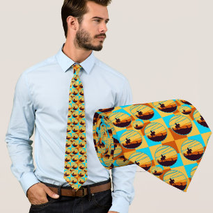 Western Cowboy Sunset Pattern  Tie