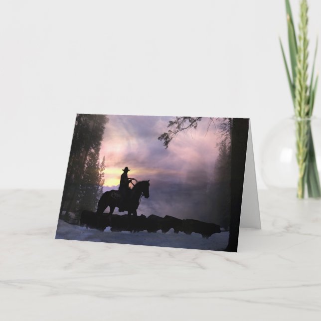 Western Cowboy Sympathy Card (Front)