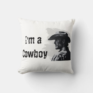 Western Cowboy Throw Pillow Gifts for Him