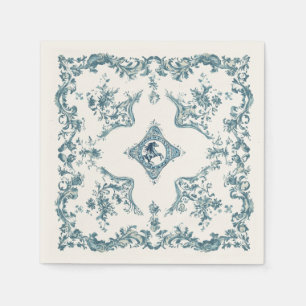 Western Cowboy Toile de Jouy Bandana Design Horse Napkin