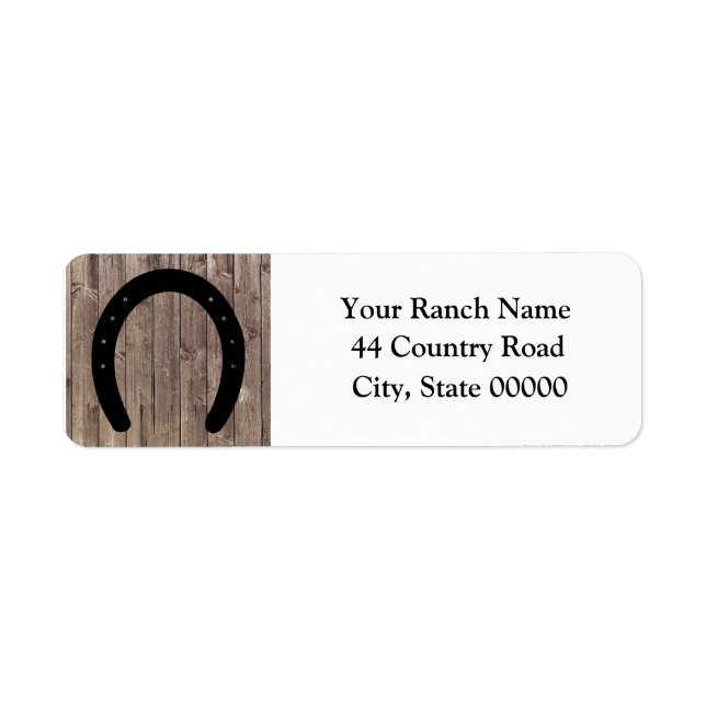 Western Cowboy Weathered Barn Wood Horseshoe (Front)