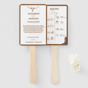 Western Cowboy wedding day  Events Timeline  Hand Fan
