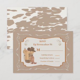Western Cowboy Wedding RSVP response cards