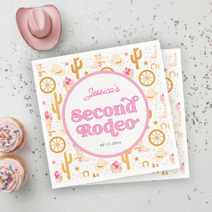 Western Cowgirl 2nd Rodeo Birthday Party Napkin