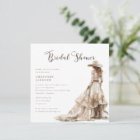 Western Cowgirl and Lace Cowboy Boots Baby Shower