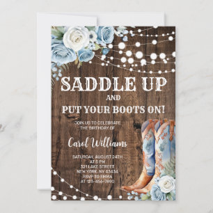 Western Cowgirl Birthday Party Invitation