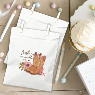 Western Cowgirl Boho Flowers Boots Whimsical Favour Bags