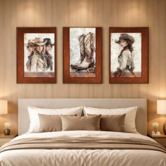 Western Cowgirl Bold Vibes -1 Decoupage Wrapping Paper Sheet
