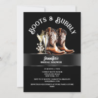 Western cowgirl boots black white bubbly chic 