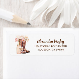 Western Cowgirl Boots Bubbly BRIDAL SHOWER Address