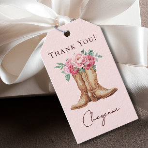 Western Cowgirl Bridal Shower Thank You Gift Tags