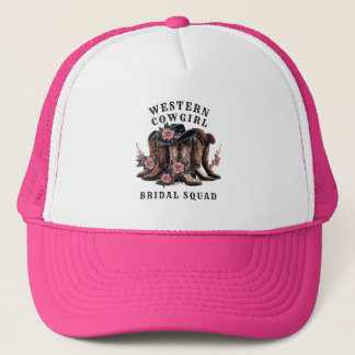 Western Cowgirl Bridal Squad Shirt Trucker Hat