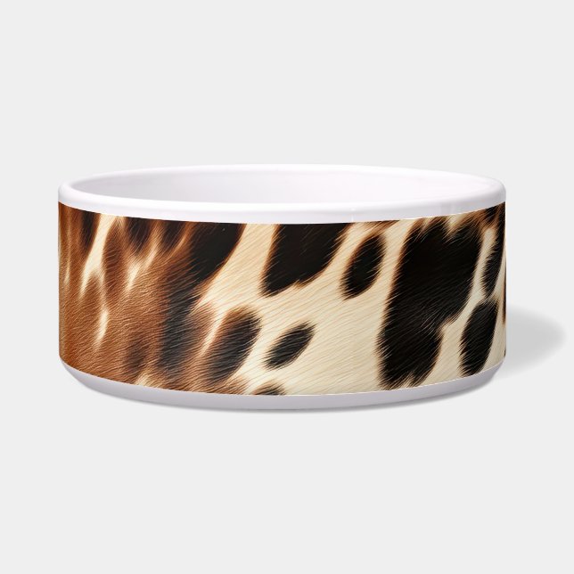 Western Cowgirl Brown White Cowhide  (Front)