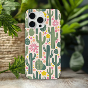 Western Cowgirl Cactus Desert Floral Pattern iPhone 15 Pro Max Case