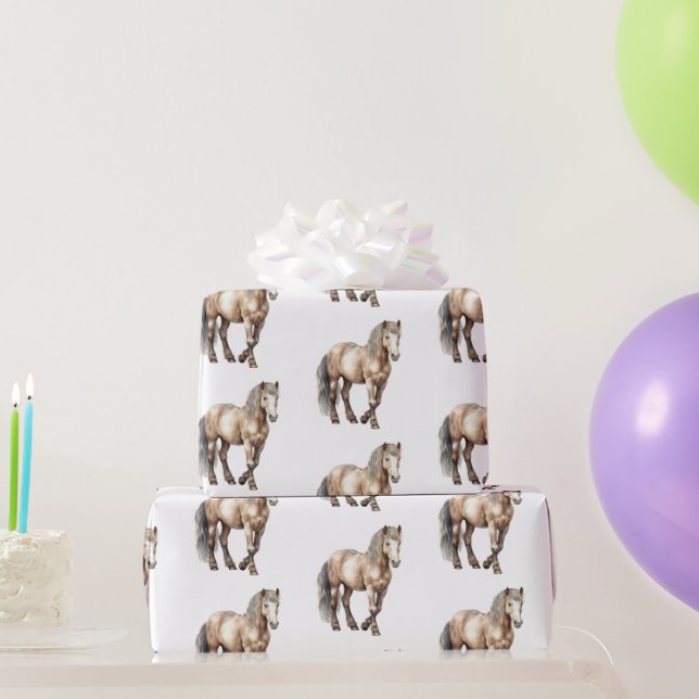 Western Cowgirl Cowboy Horse Birthday Wrapping Paper (Party Gifts)