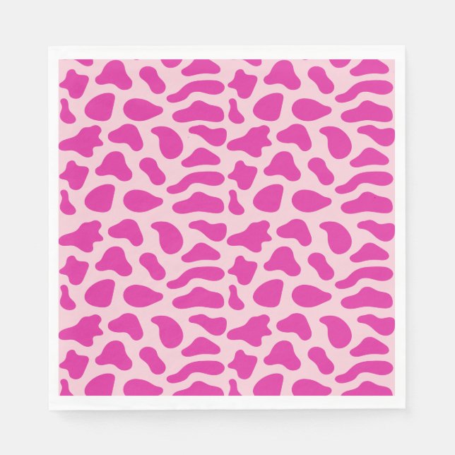 Western Cowgirl First Rodeo Pink Girls Birthday Napkin (Front)