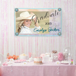 Western Cowgirl Graduation Photo Banner