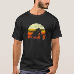Western Cowgirl Halter Horse Retro Sunset Vintage  T-Shirt