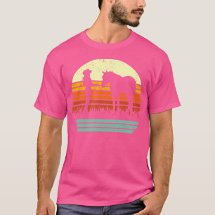 Western Cowgirl Halter Horse Sunset T-Shirt