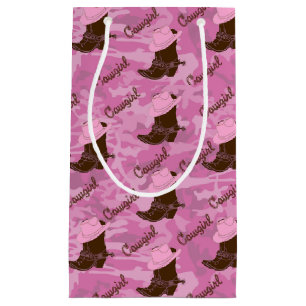 Western Cowgirl Hat and Boots Print Gift Bag