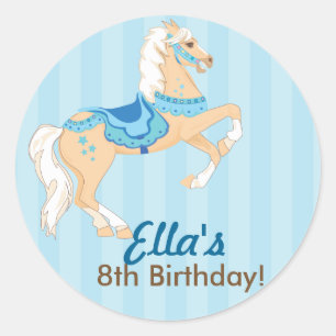 Western Cowgirl Horse Birthday Party stickers