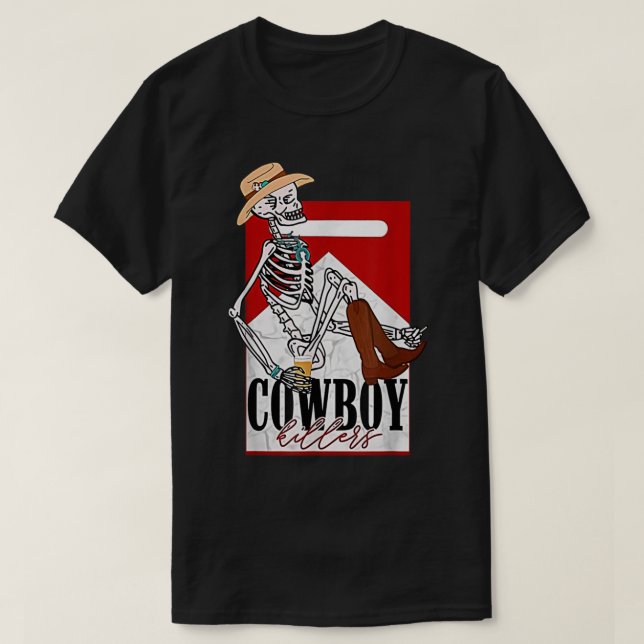Western Cowgirl Horse Rodeo Punchy Cowboy Killers  T-Shirt (Design Front)