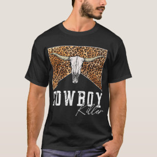 Western Cowgirl Leopard Punchy Cowboy T-Shirt